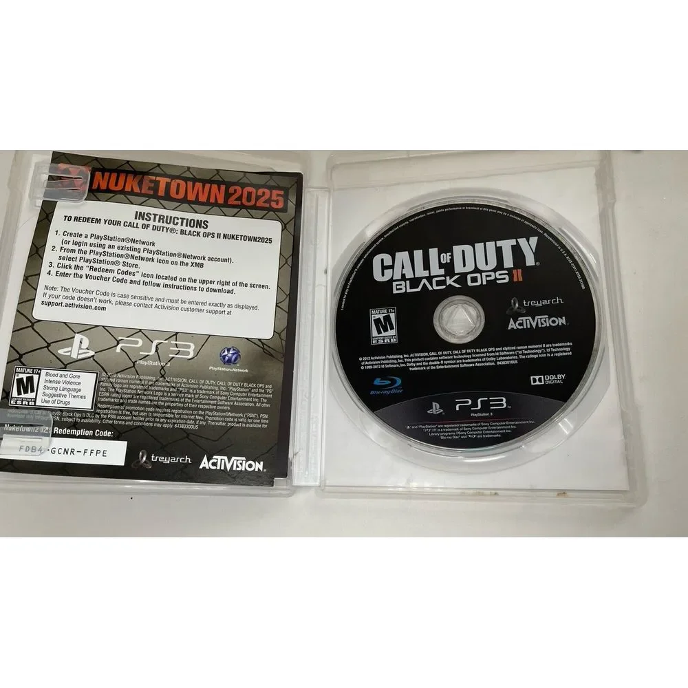 PS3 Call of Duty: Black Ops II Video‎ Game (Sony PlayStation 3, 2012)
